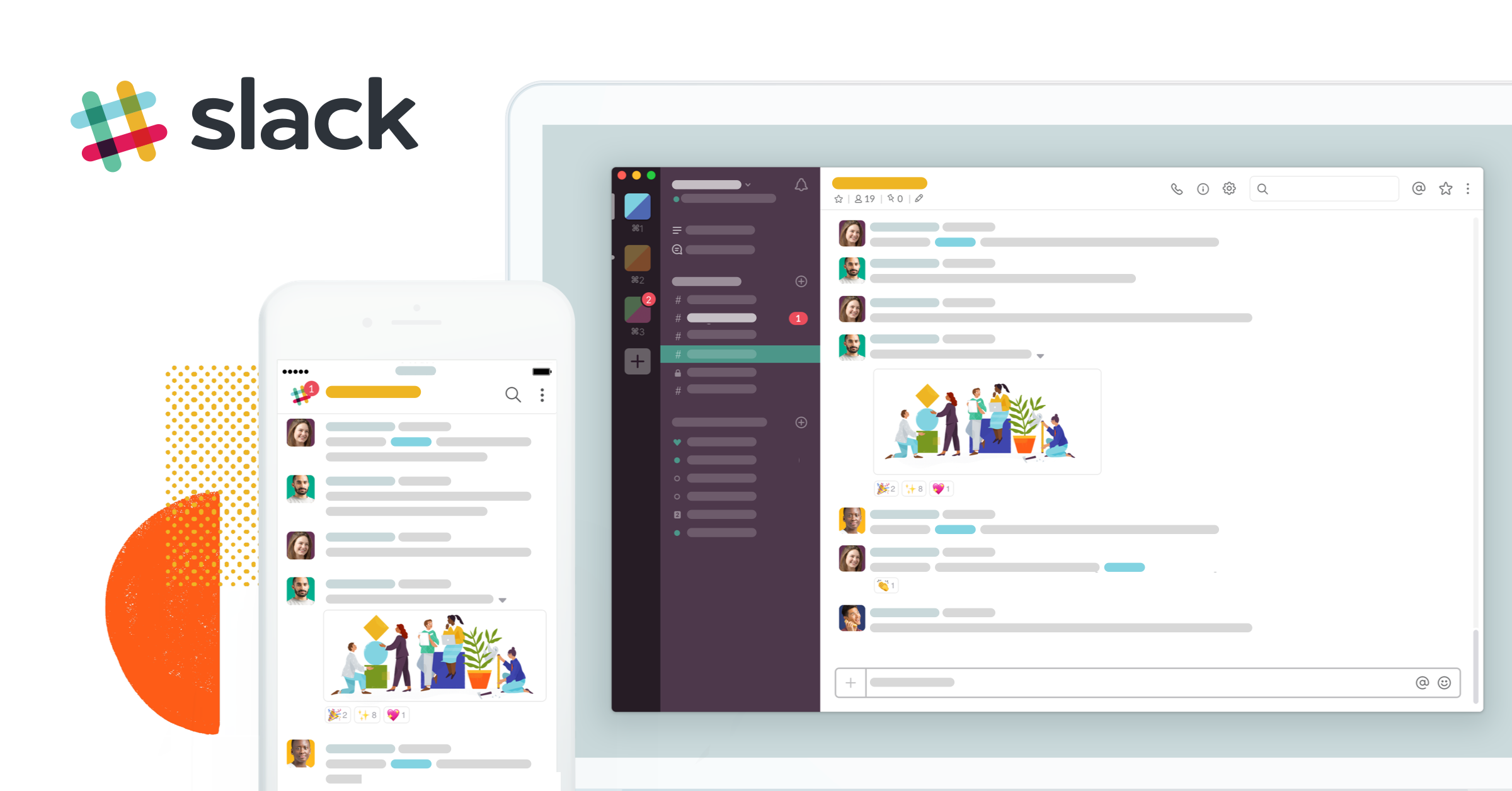 Ilustracja komunikatora Slack